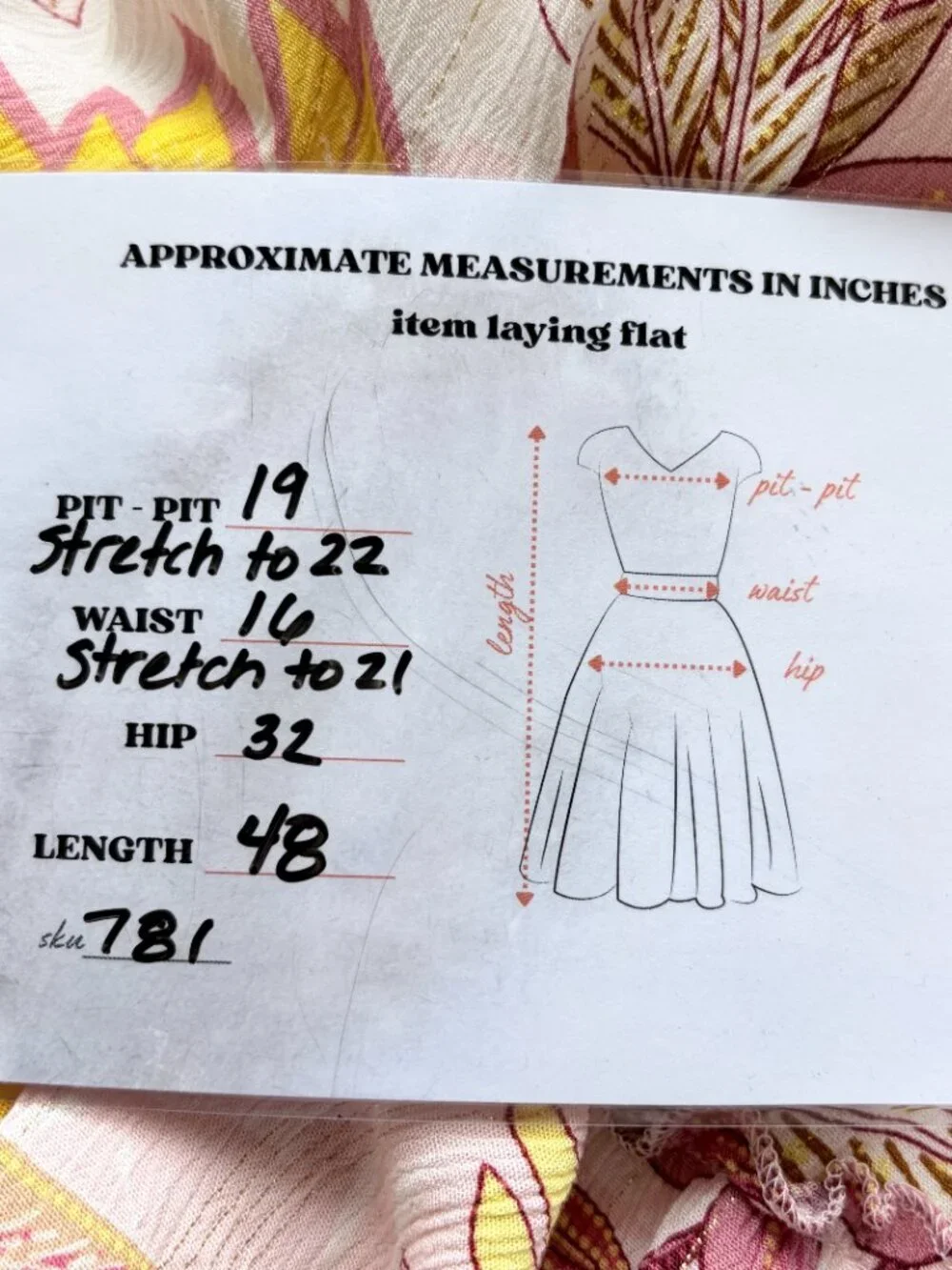 Tiered Maxi Dress Summer Flowy Costal Chic Gold Stitching Pink Yellow Size XXL - Picture 13 of 13